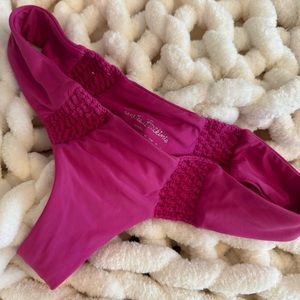 Frankie’s Bikinis Malia Bottom in Raspberry